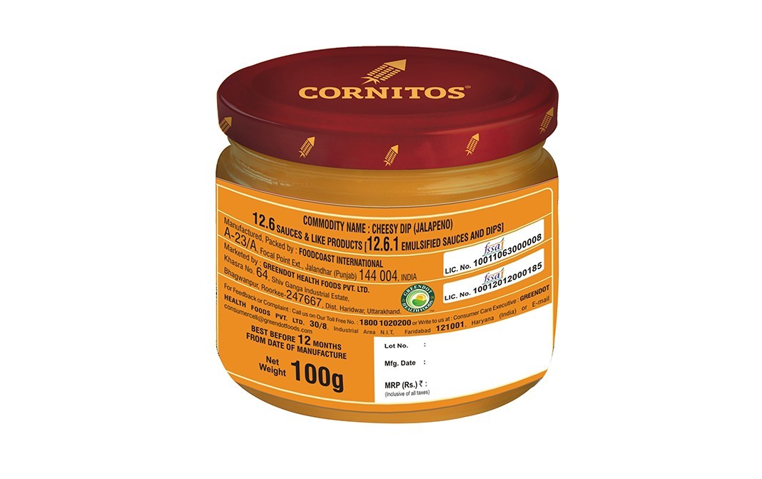 Cornitos Cheesy Dip Jalapeno    Glass Jar  100 grams